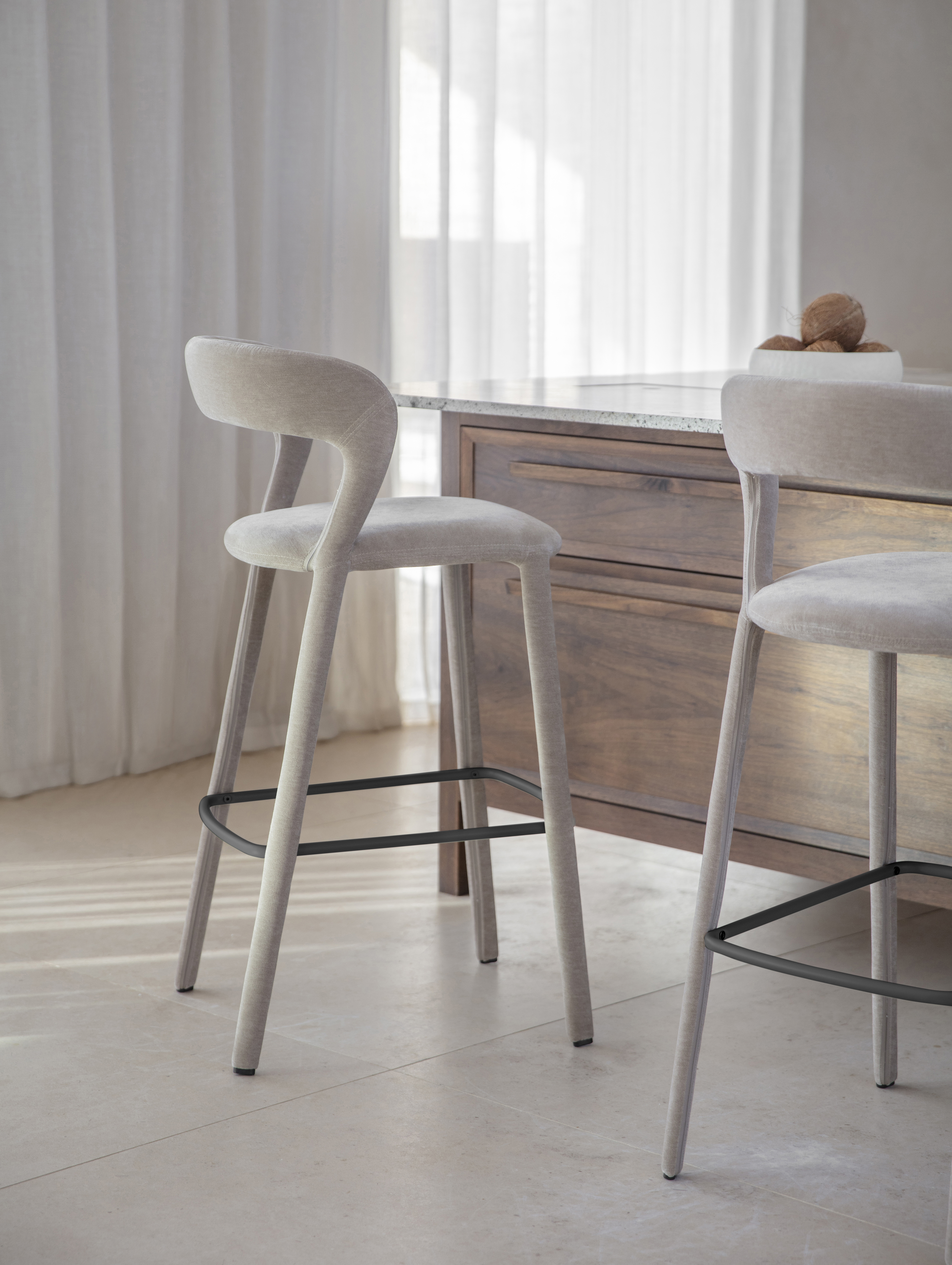 Cruise Upholstered Bar Stool Taupe