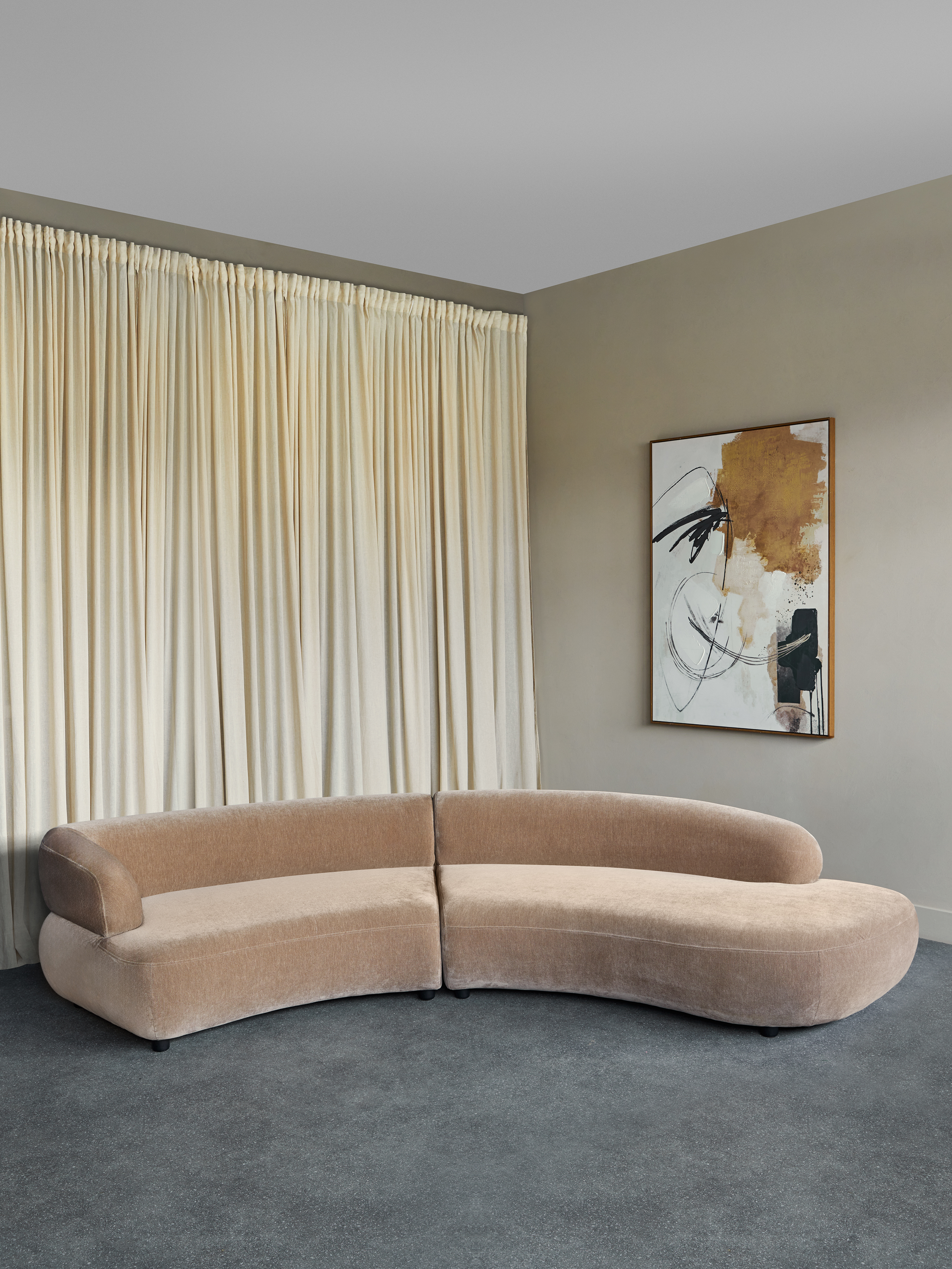Eden Modular Sofa in Mocha Velvet