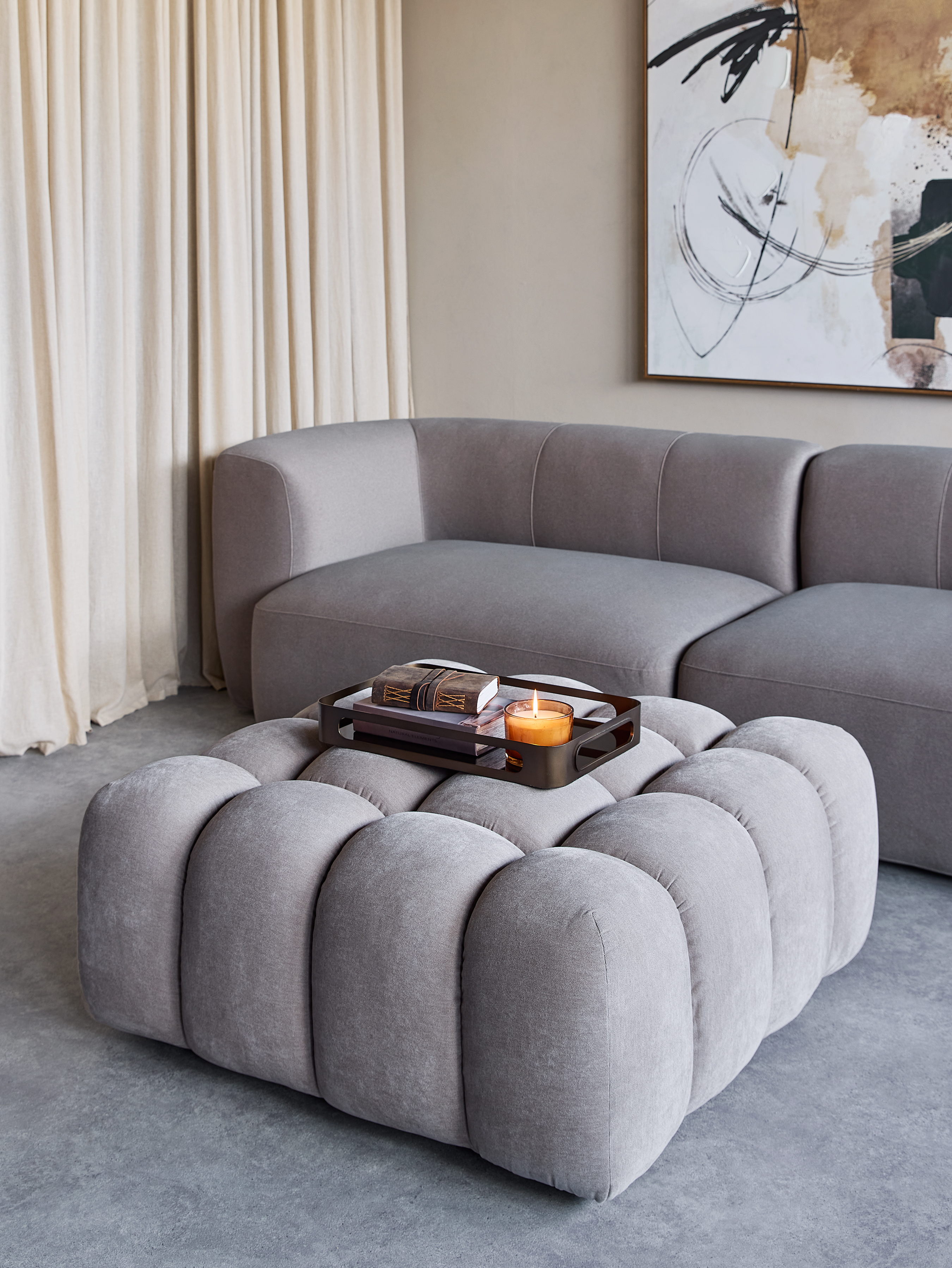 Banque Upholstered Pouf