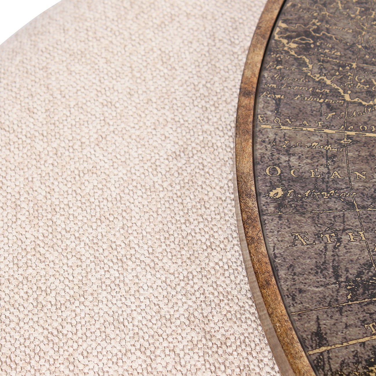 Atlas Coffee Table & Knotted Pouffe