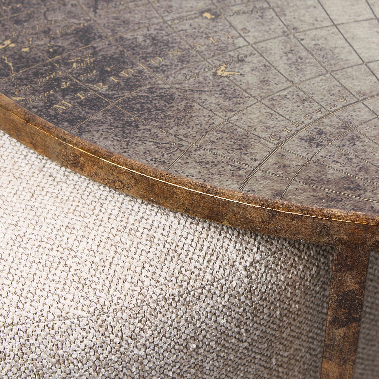 Atlas Coffee Table & Knotted Pouffe