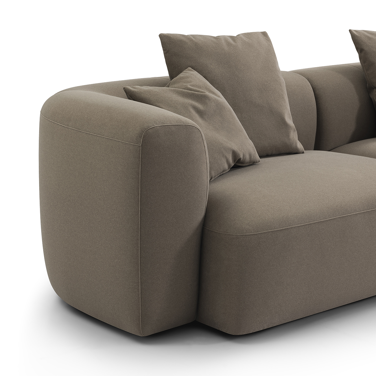 Wicklow Sofa in Soft Truffle Velvet