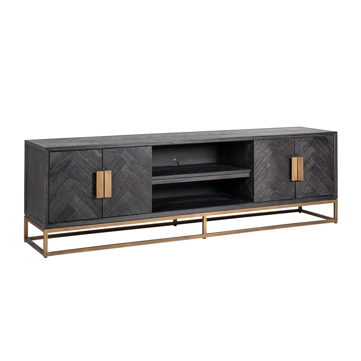 Blackbone Brass 4 Door TV Unit - Style Our Home 