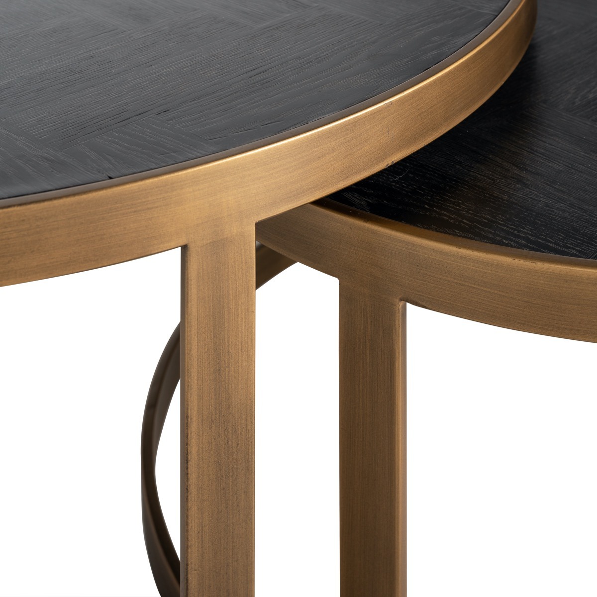 Blackbone Brass Set of 2 Round Coffee Tables - Style Our Home