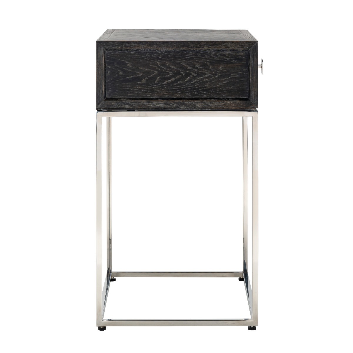 Blackbone Silver 1 Drawer Nightstand - Style Our Home