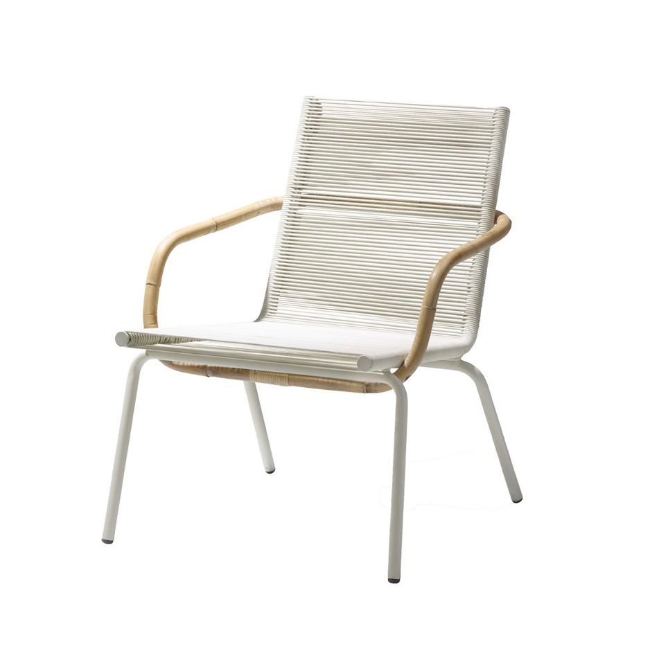 Sidd White Lounge Chair by Cane-line | Style Our Home