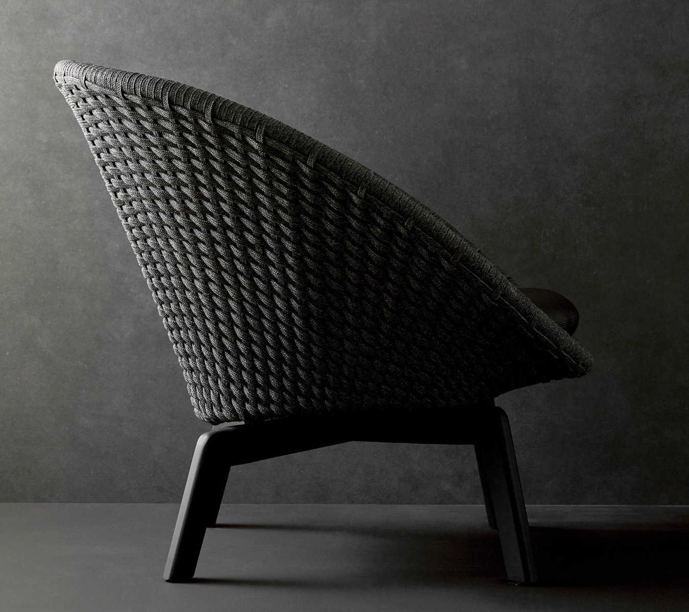 Peacock Dark Grey Lounge Chair by Cane-line | Style Our Home