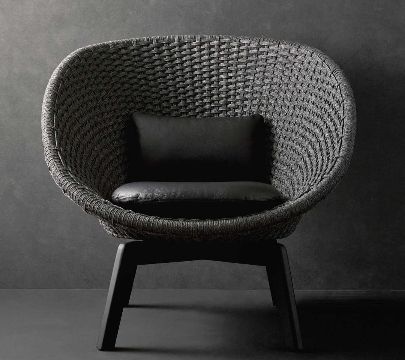 Peacock Dark Grey Lounge Chair by Cane-line | Style Our Home