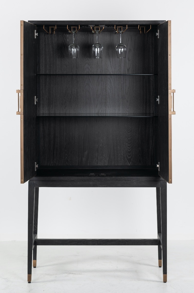 Bloomingville Shagreen 2-Door Bar Cabinet