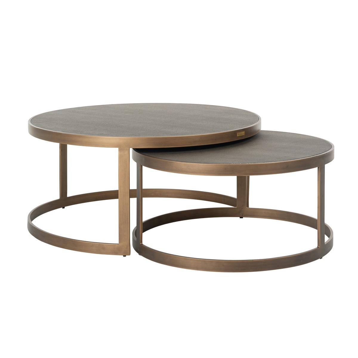 Bloomingville Shagreen Set of 2 Round Coffee Tables - Style Our Home