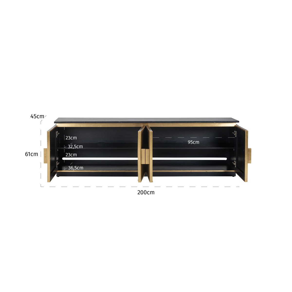 Ironville Gold 4 Door TV Unit by Richmond Interiors | Style Our Home 