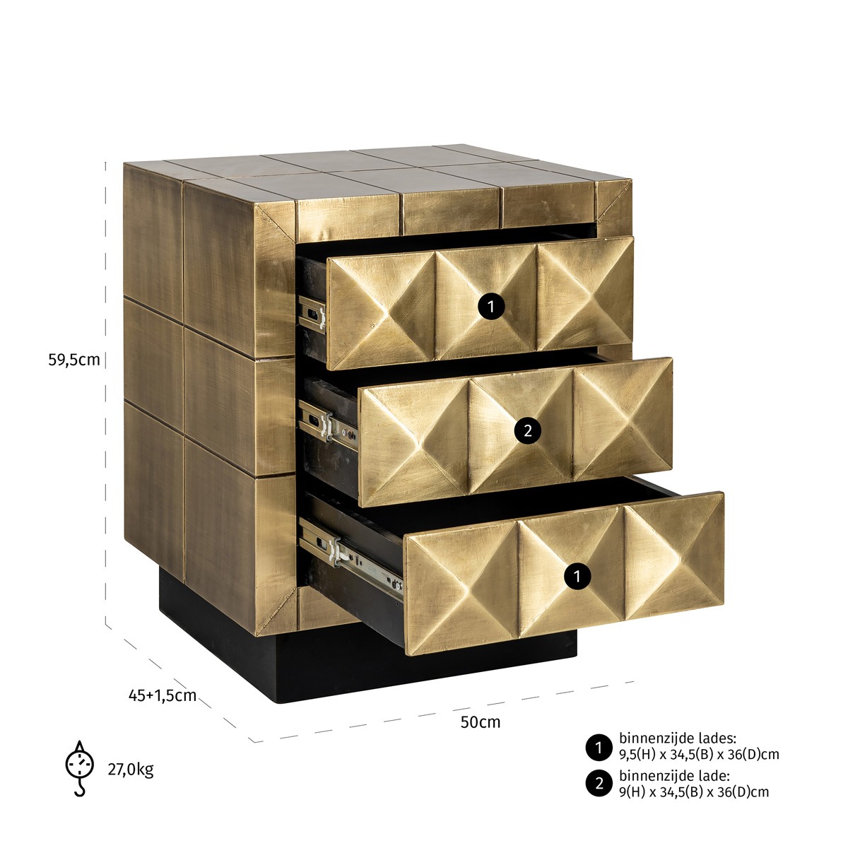 Collada 3 Drawer Cabinet by Richmond Interiors | Style Our Home 