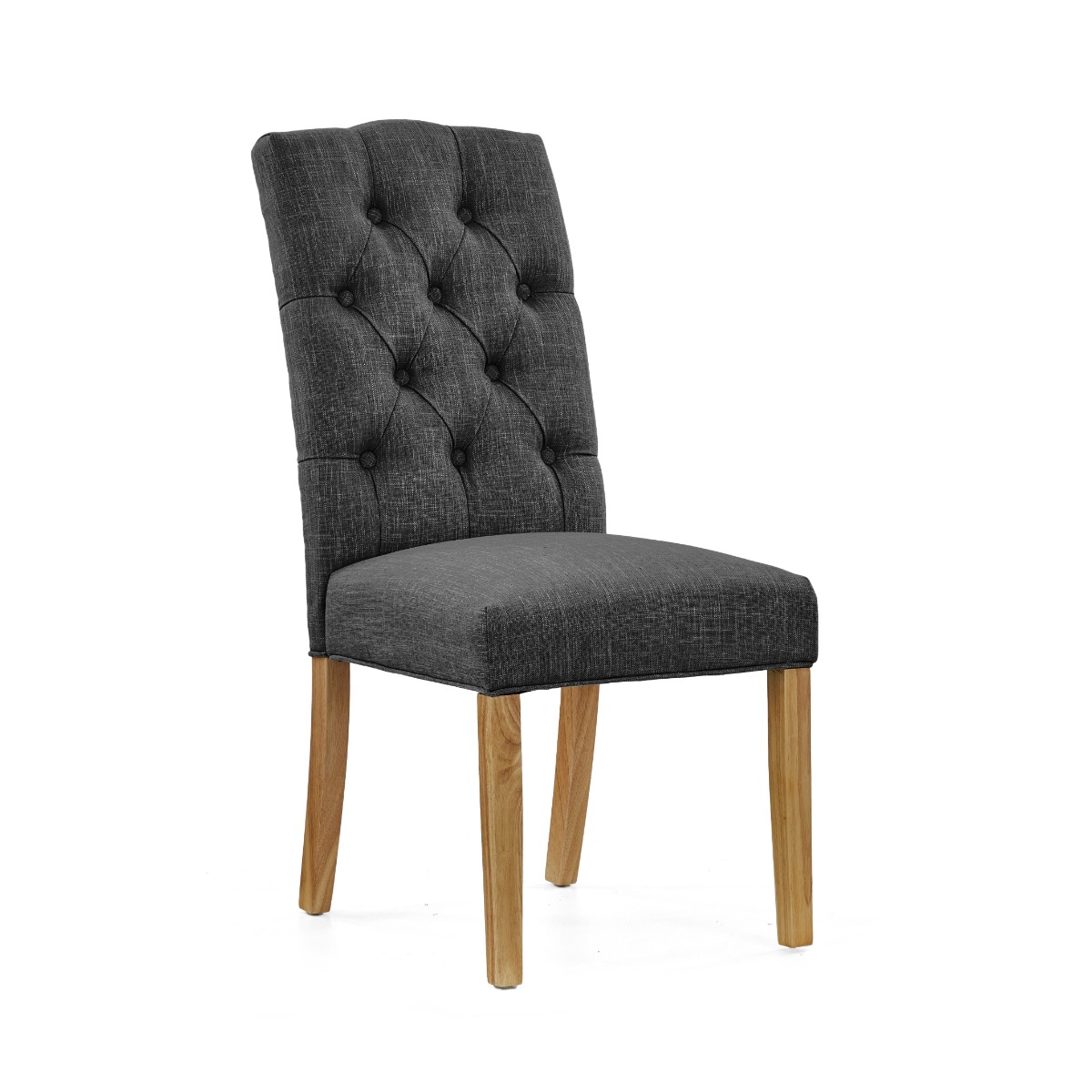 Burford Button Back Charcoal Dining Chair by Condell/Global Home Group | Style Our Home