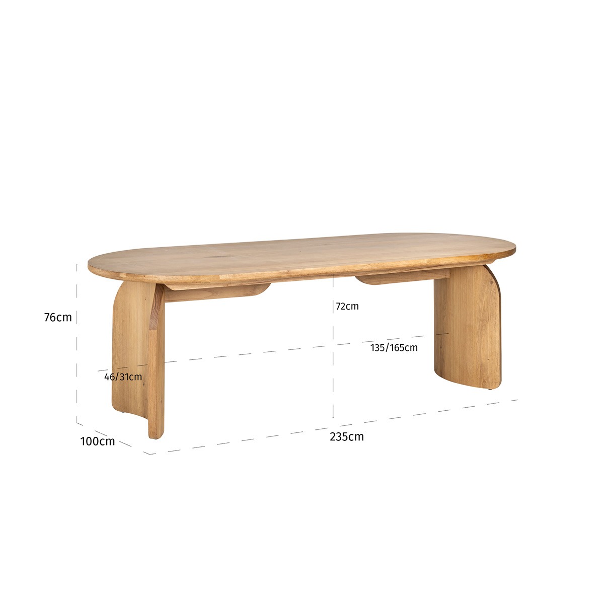 Fairmont Natural Dining Table 235cm by Richmond Interiors | Style Our Home 