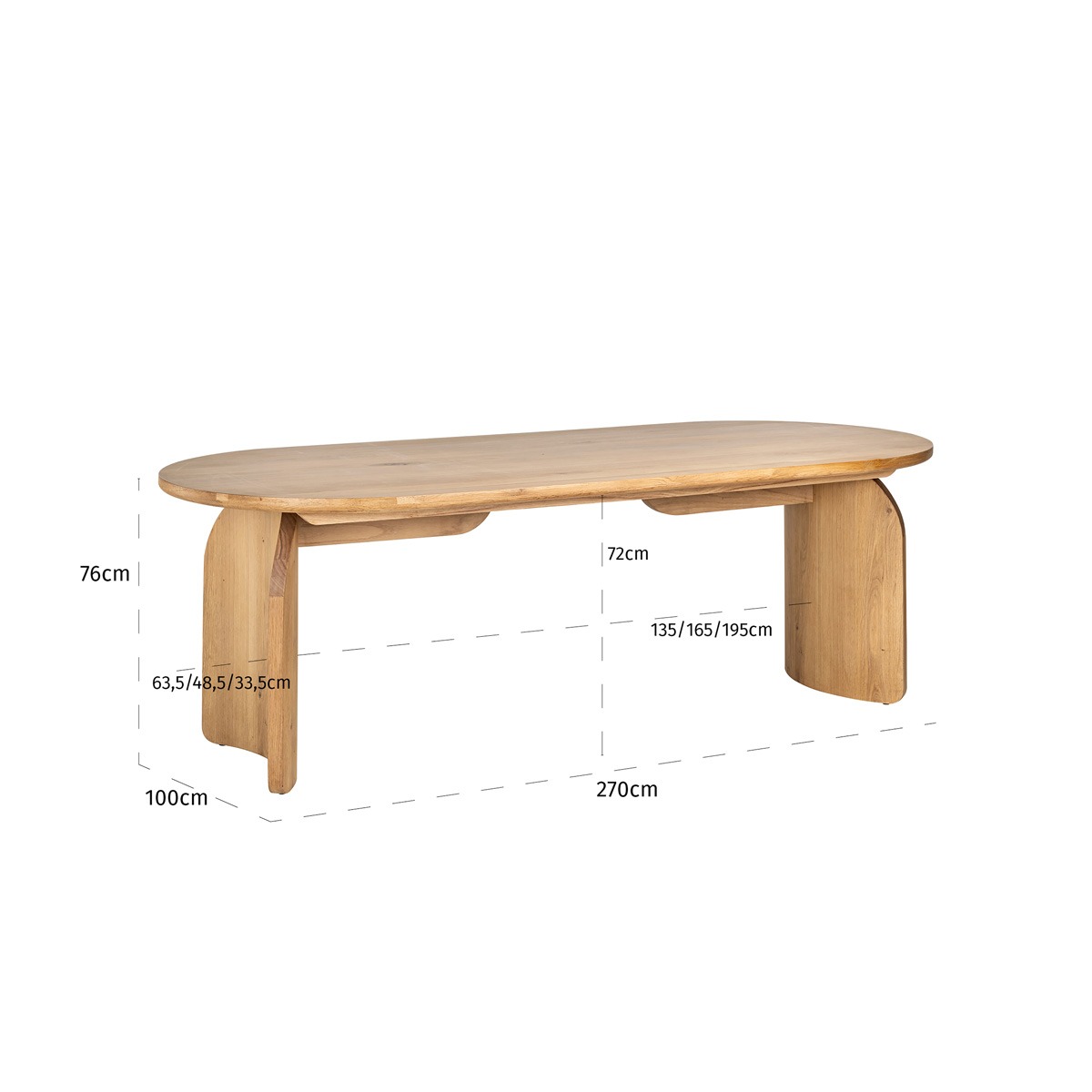 Fairmont Natural Dining Table 270cm by Richmond Interior | Style Our Home 