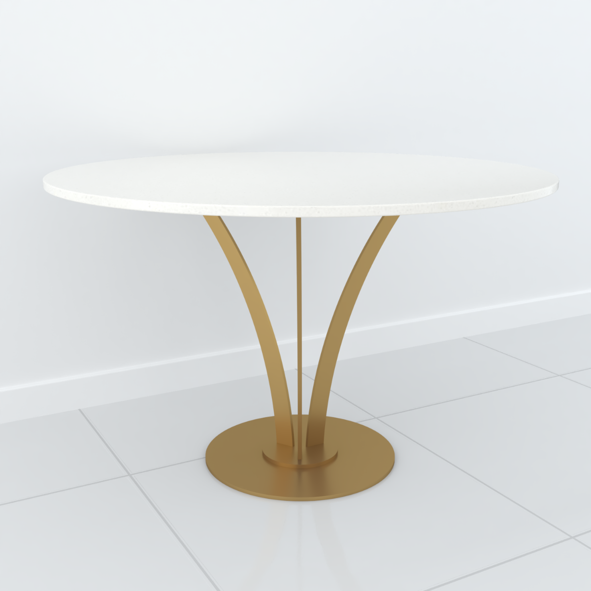 Studio Line Bistro Dining Table - 4 Seater in White & Gold by Steve Bristow | Style Our Home