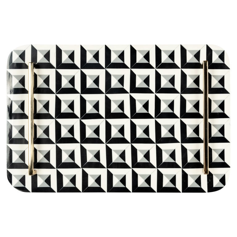 Tray Birte (Black/white) by  Richmond Interiors | Style Our Home