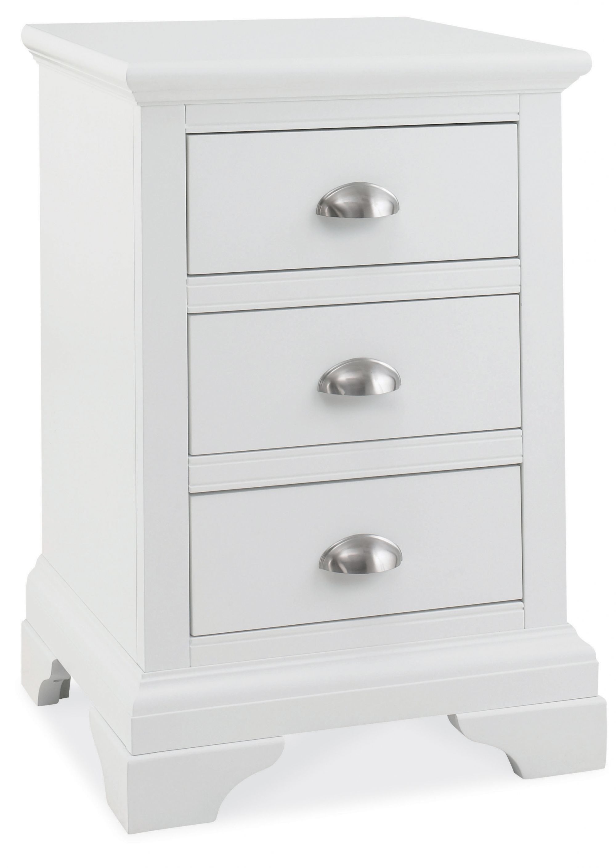 Hampstead White 3 Drawer Nightstand - Style Our Home