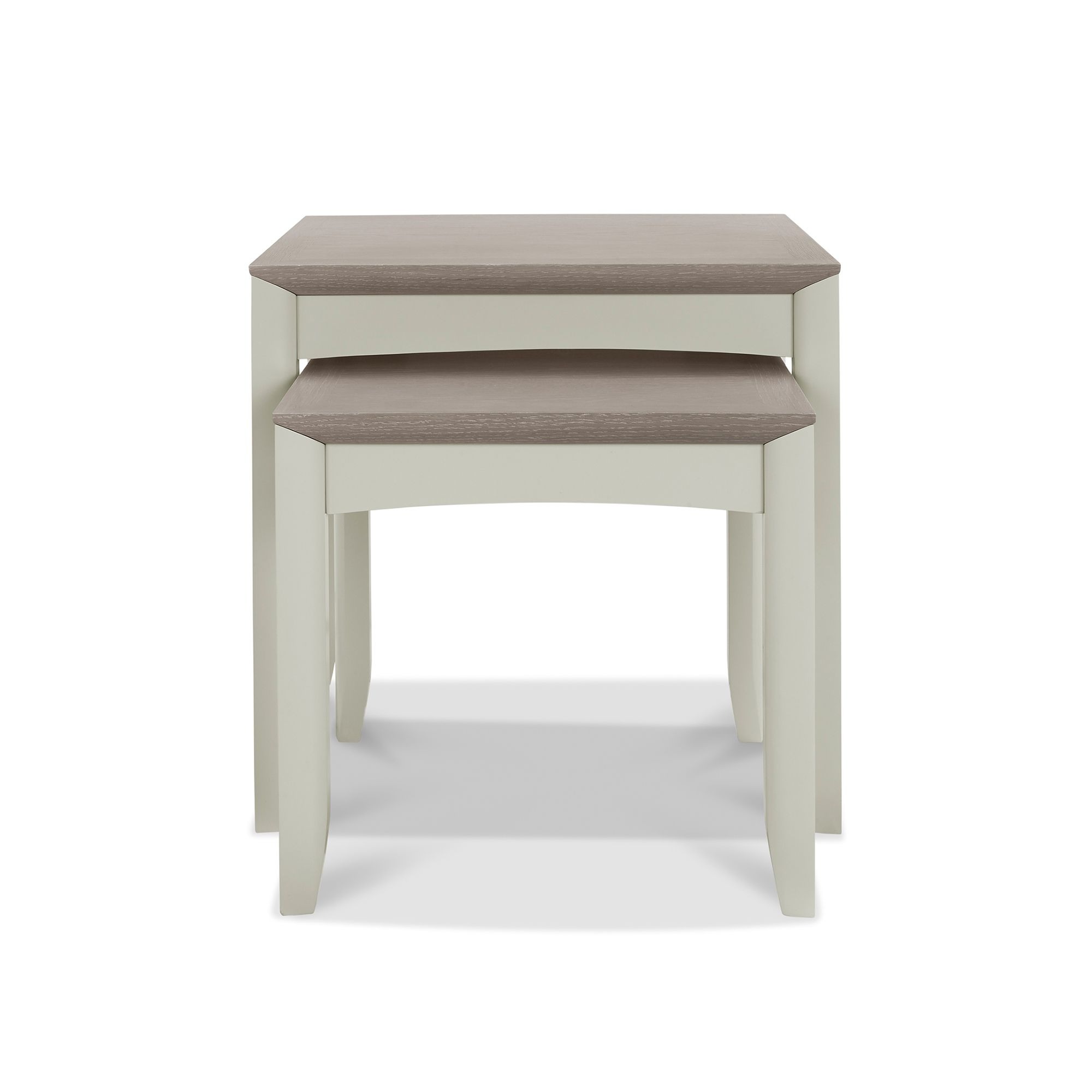 Bergen Grey Washed Oak & Soft Grey Nest of Tables - Style Our Home