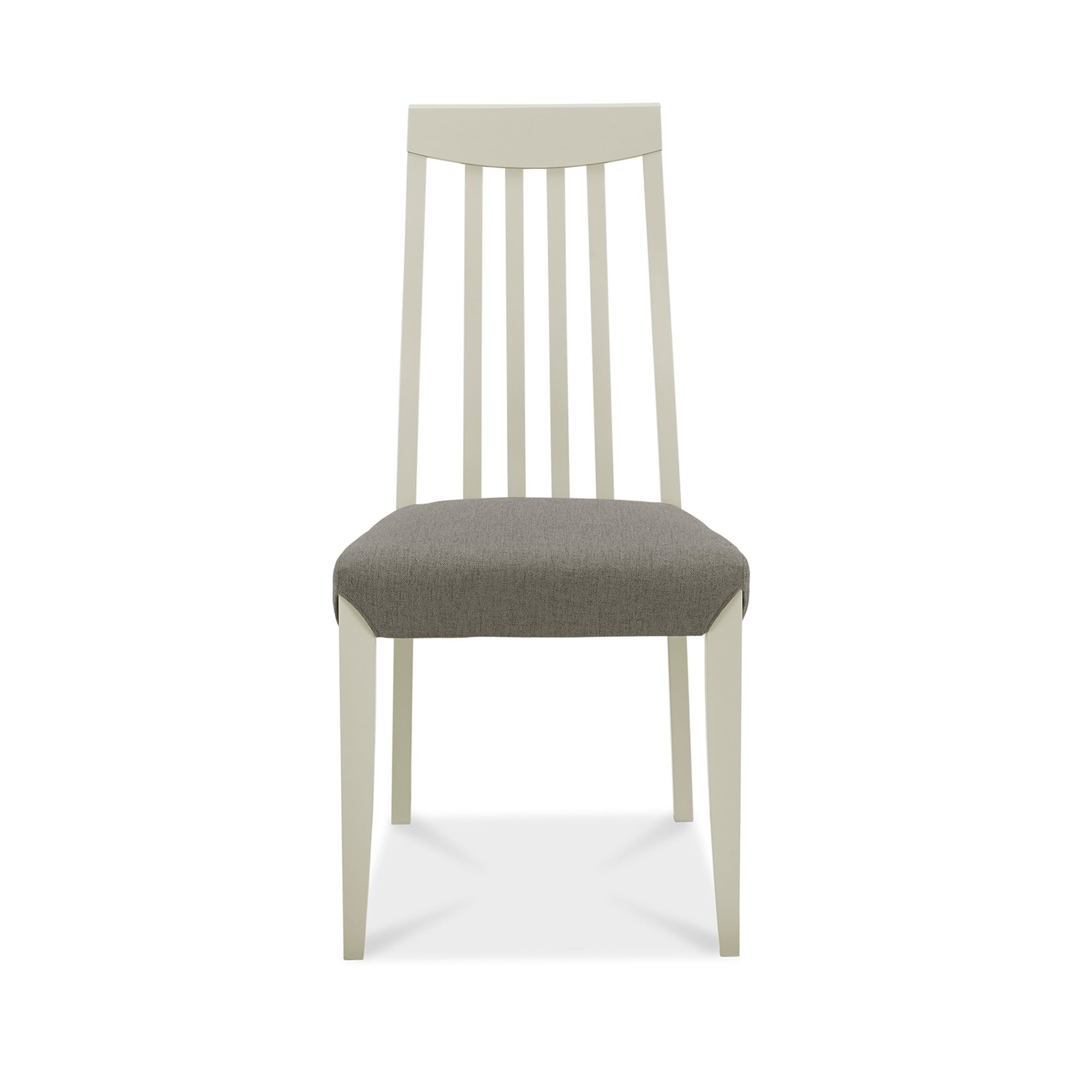 Bergen Grey Washed Oak & Soft Grey High Slatted Titanium Dining Chair (a pair) - Style Our Home