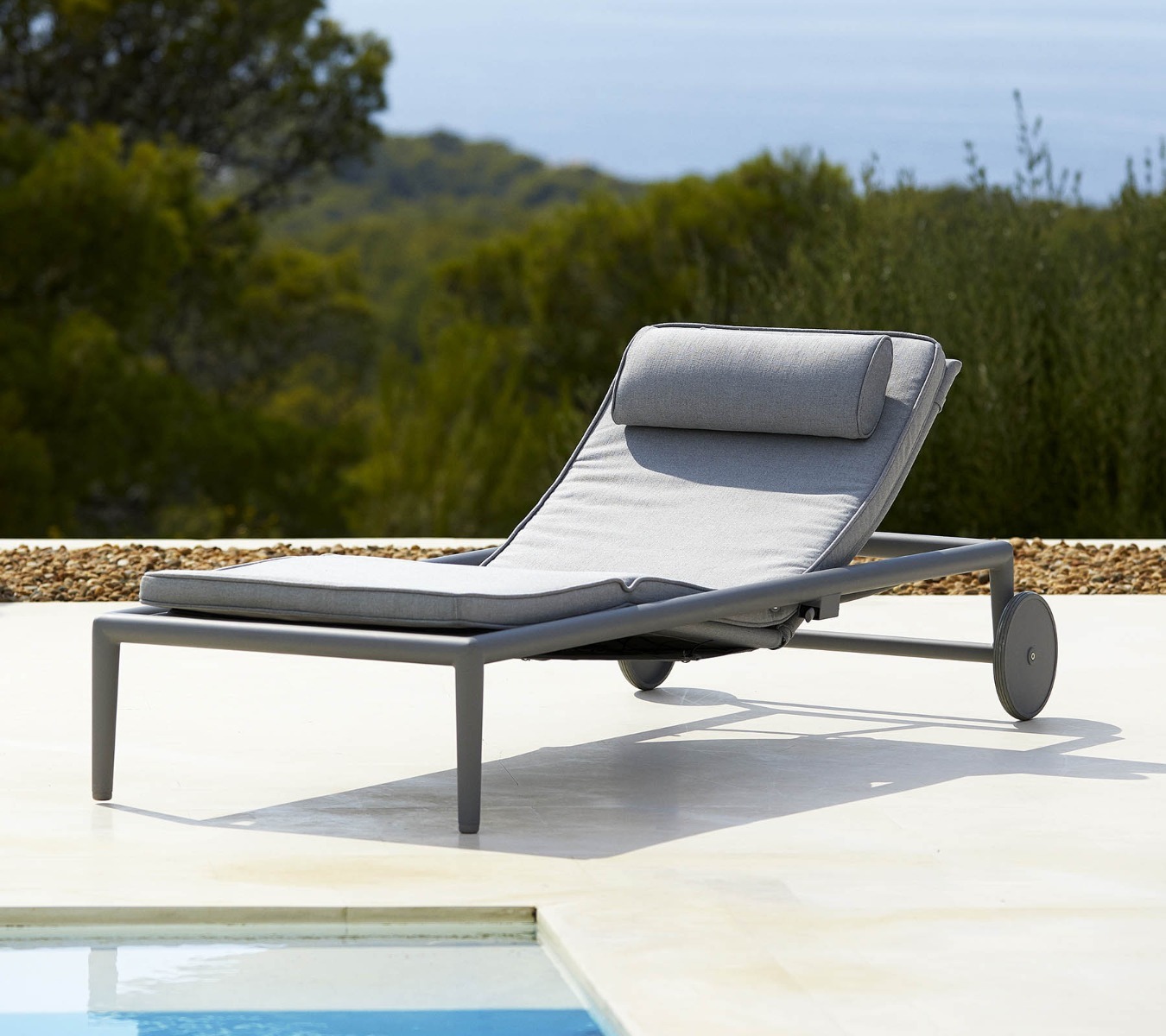 Conic Light Grey Sunbed by Cane-line | Style Our Home