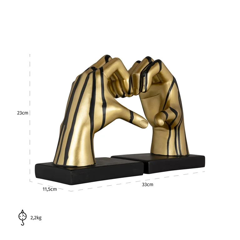 Bookstands Love (Black/gold) by  Richmond Interiors | Style Our Home