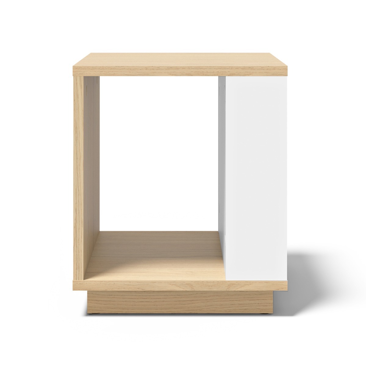 Ella Light Oak Melamine / White Side Table 40 | Style Our Home
