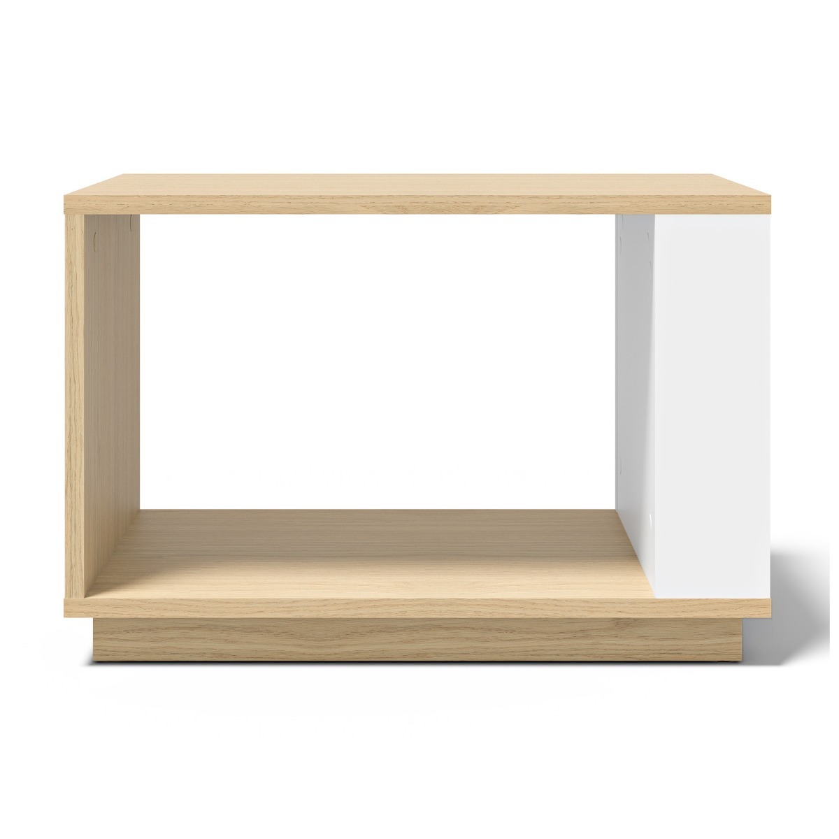 Ella Light Oak Melamine / White Side Table 70 | Style Our Home
