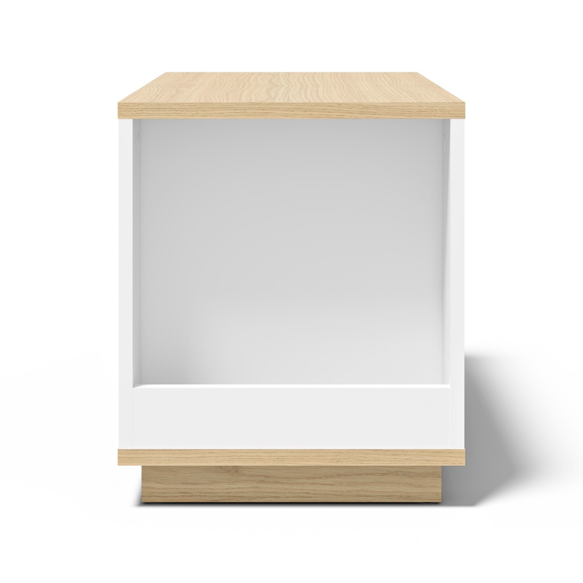 Ella Light Oak Melamine / White Side Table 70 | Style Our Home
