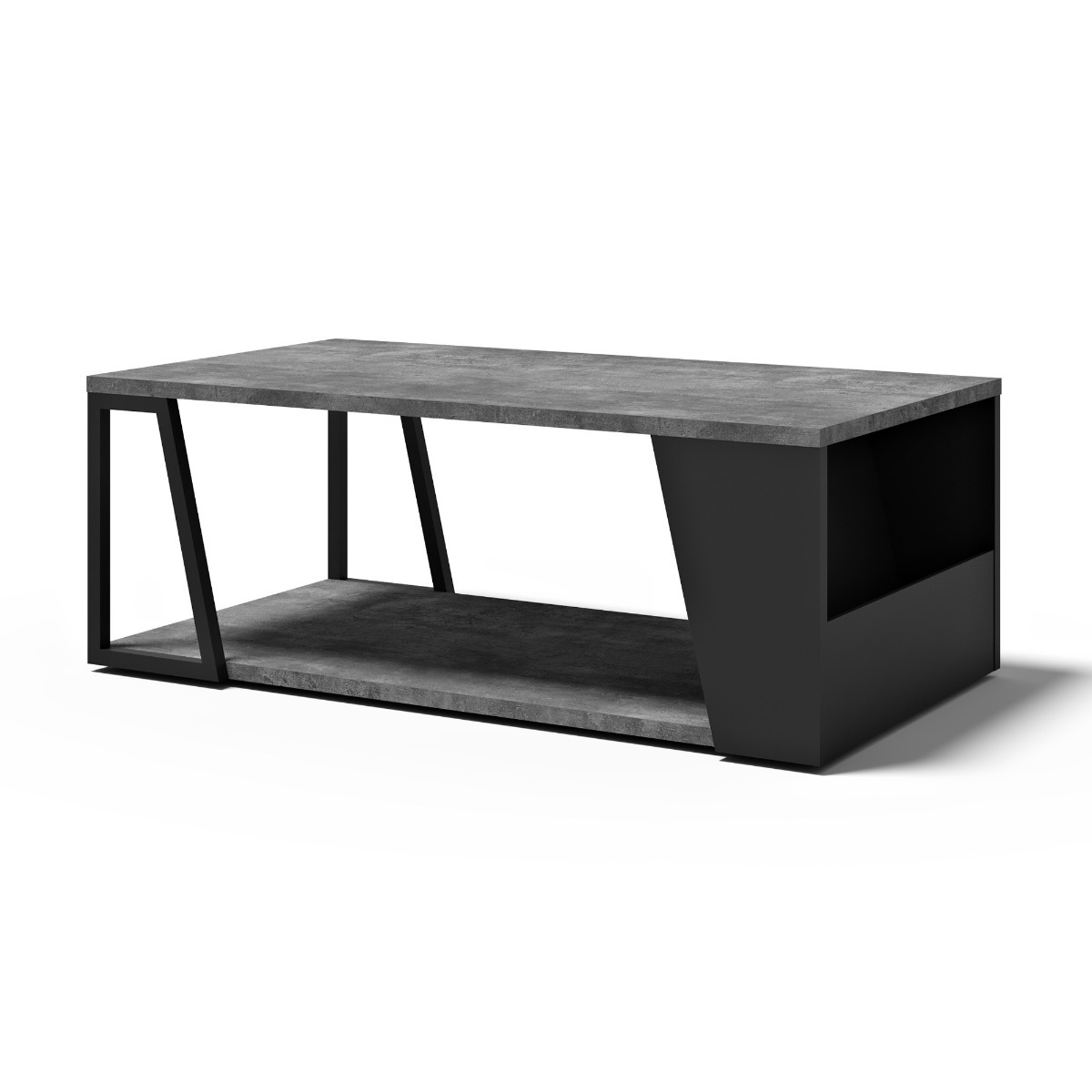 Albi Concrete / Black Metal Coffee Table | Style Our Home
