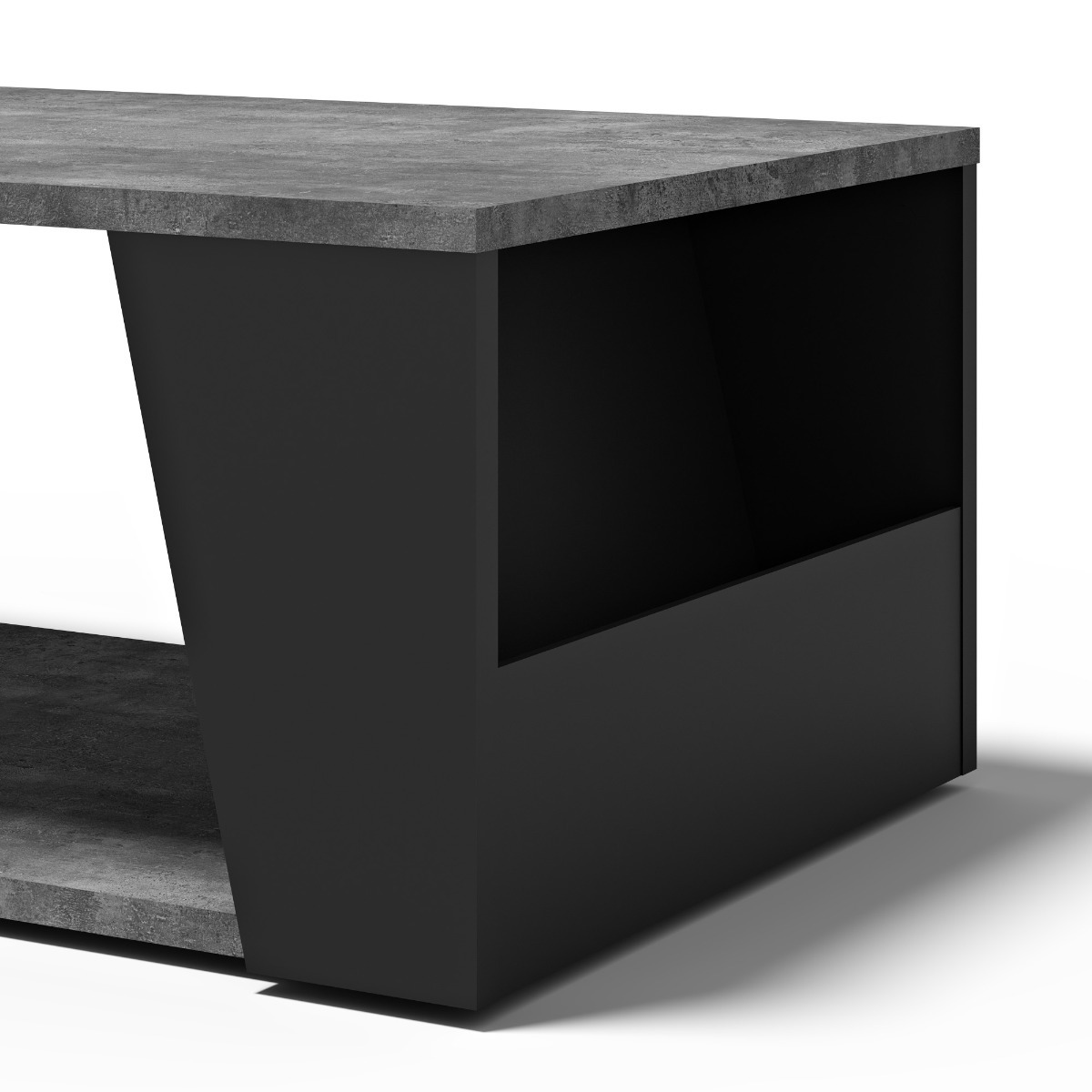 Albi Concrete / Black Metal Coffee Table | Style Our Home
