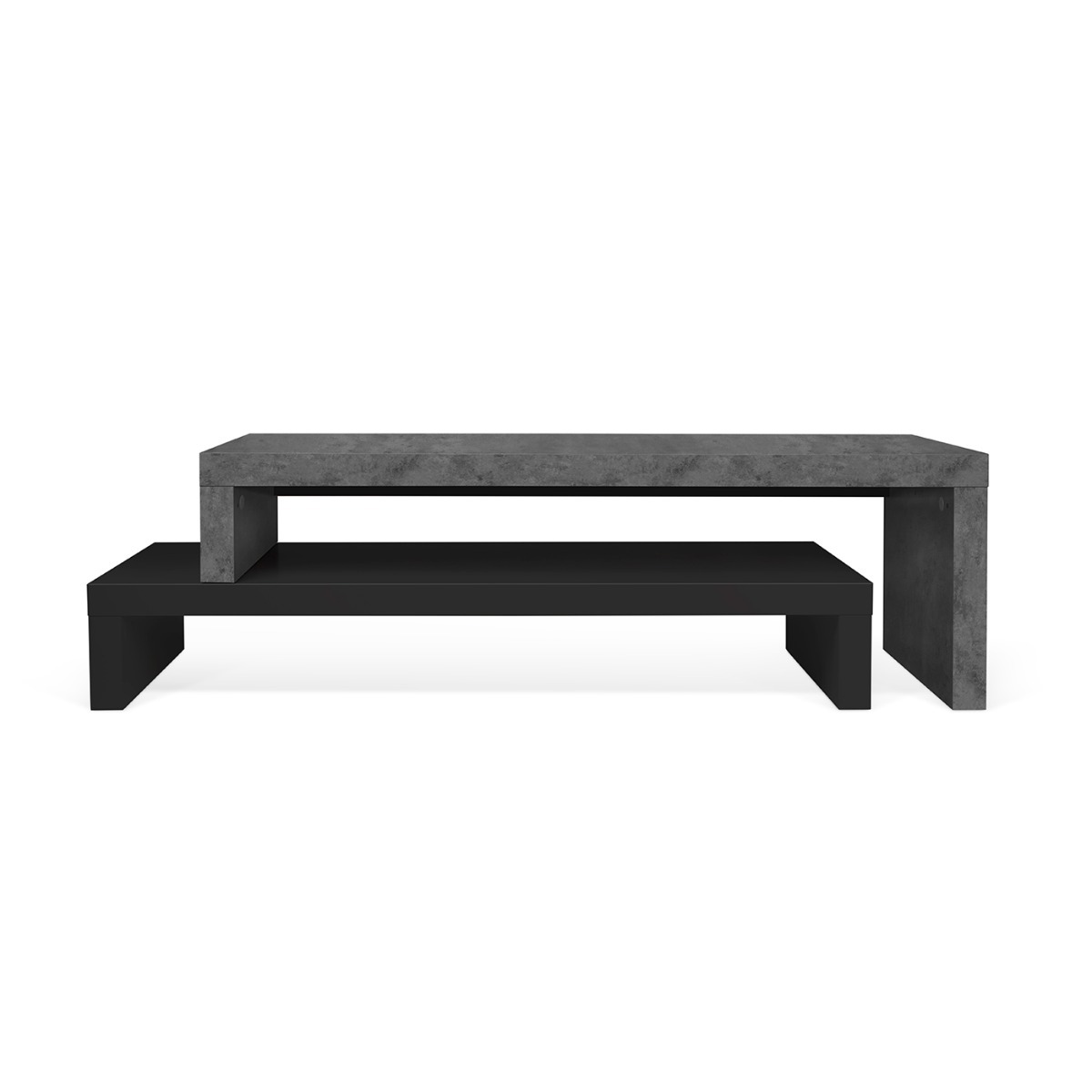 Cliff TV Unit Concrete Look & Black Finish | Style Our Home