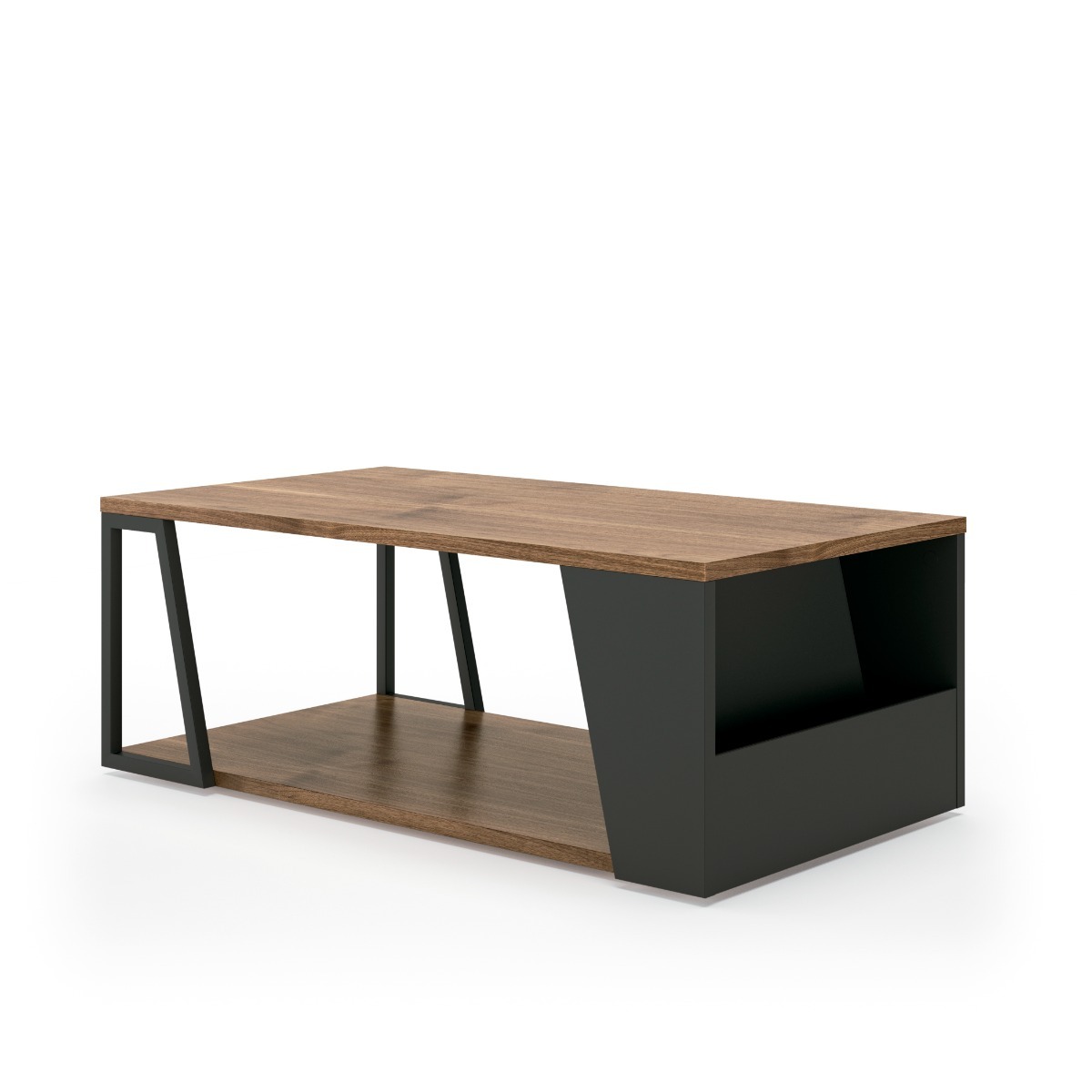 Albi Walnut / Black Metal Coffee Table | Style Our Home
