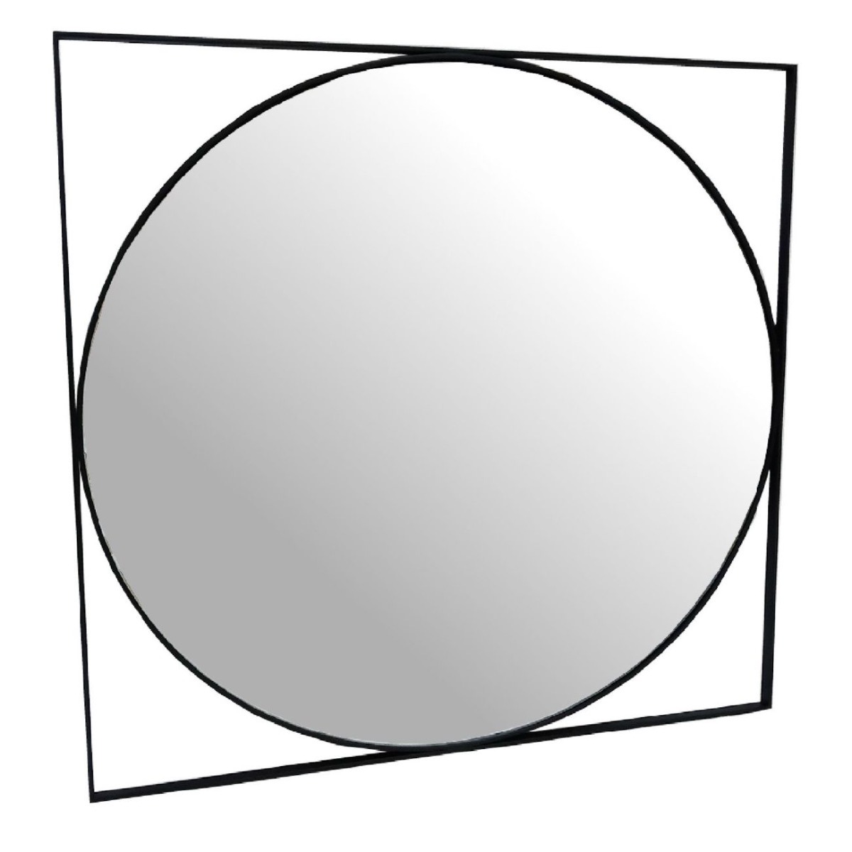 Isaac Black Metal Mirror 77cm