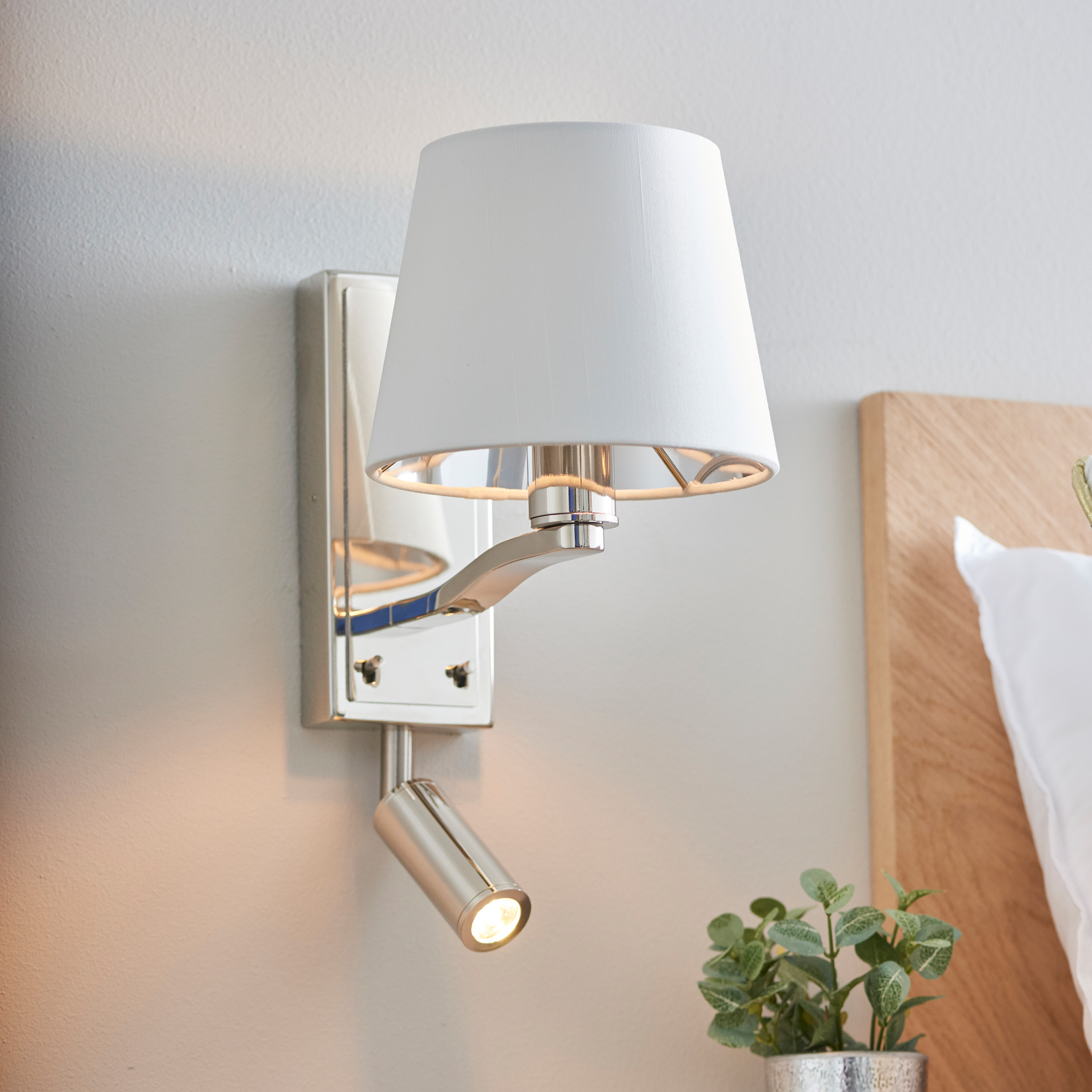 Harveyano Wall Light Bright Nickel by Gallary Living | Style Our Home