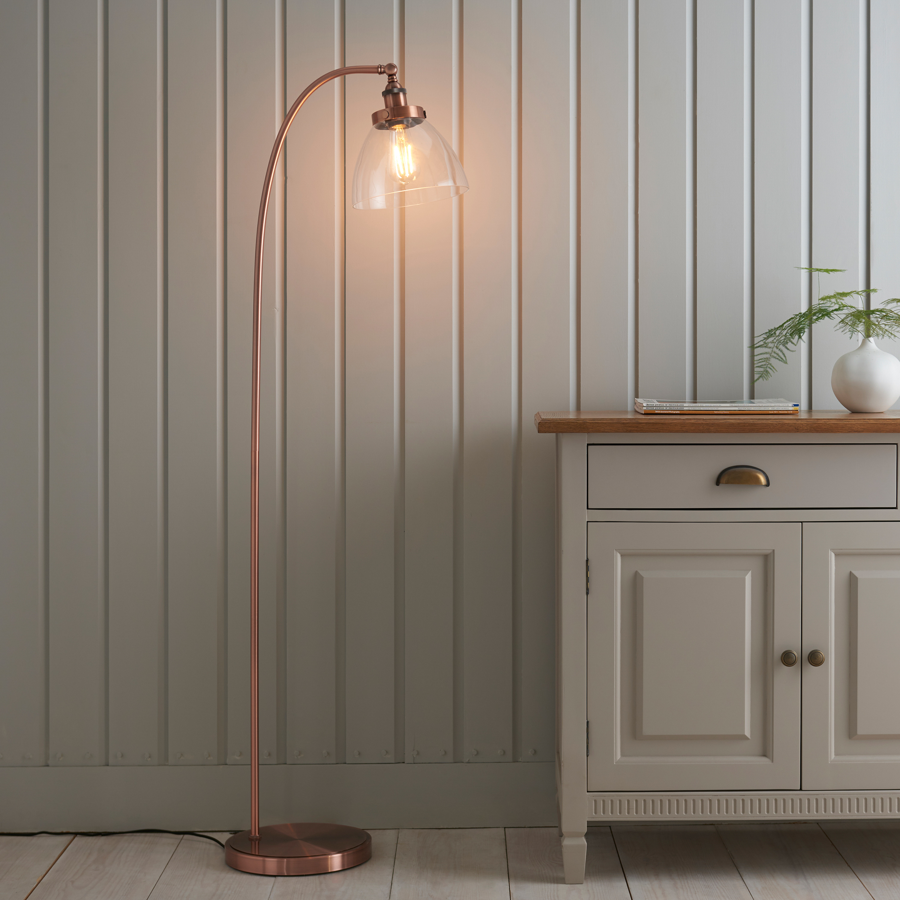 Hansano Floor Lamp Aged Copper by Gallary Living | Style Our Home