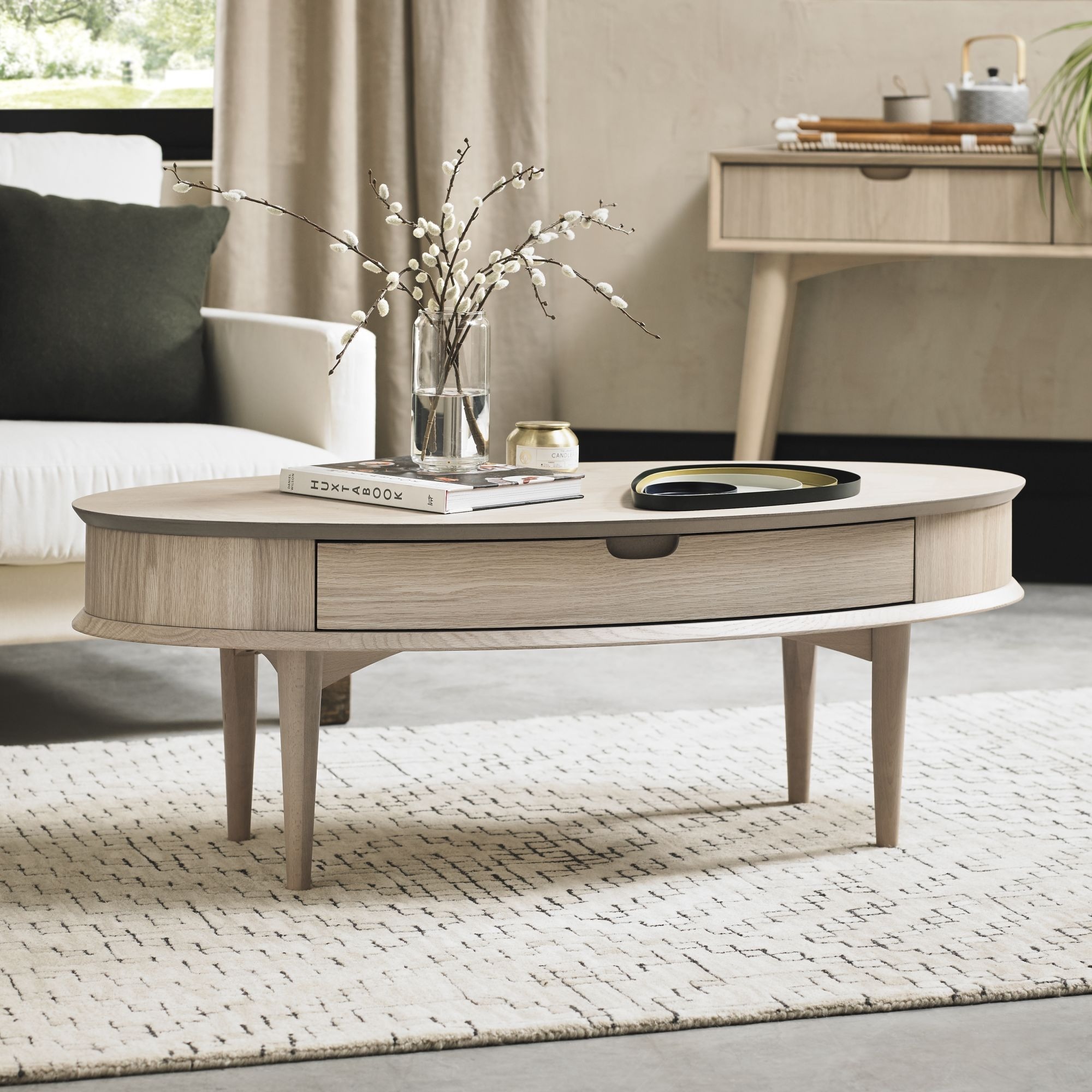 Dansk Coffee Table With Drawer - Style Our Home