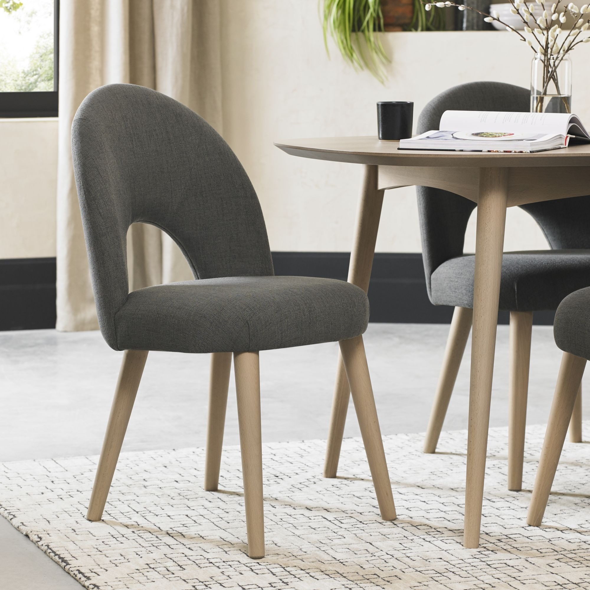 Dansk Oak Upholstered Chair (Pair) - Style Our Home