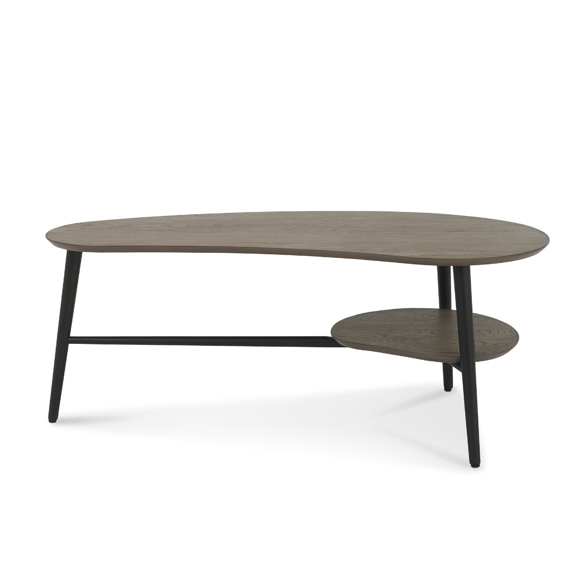 Vintage Weathered Oak Shaped Coffee Table - Style Our Home