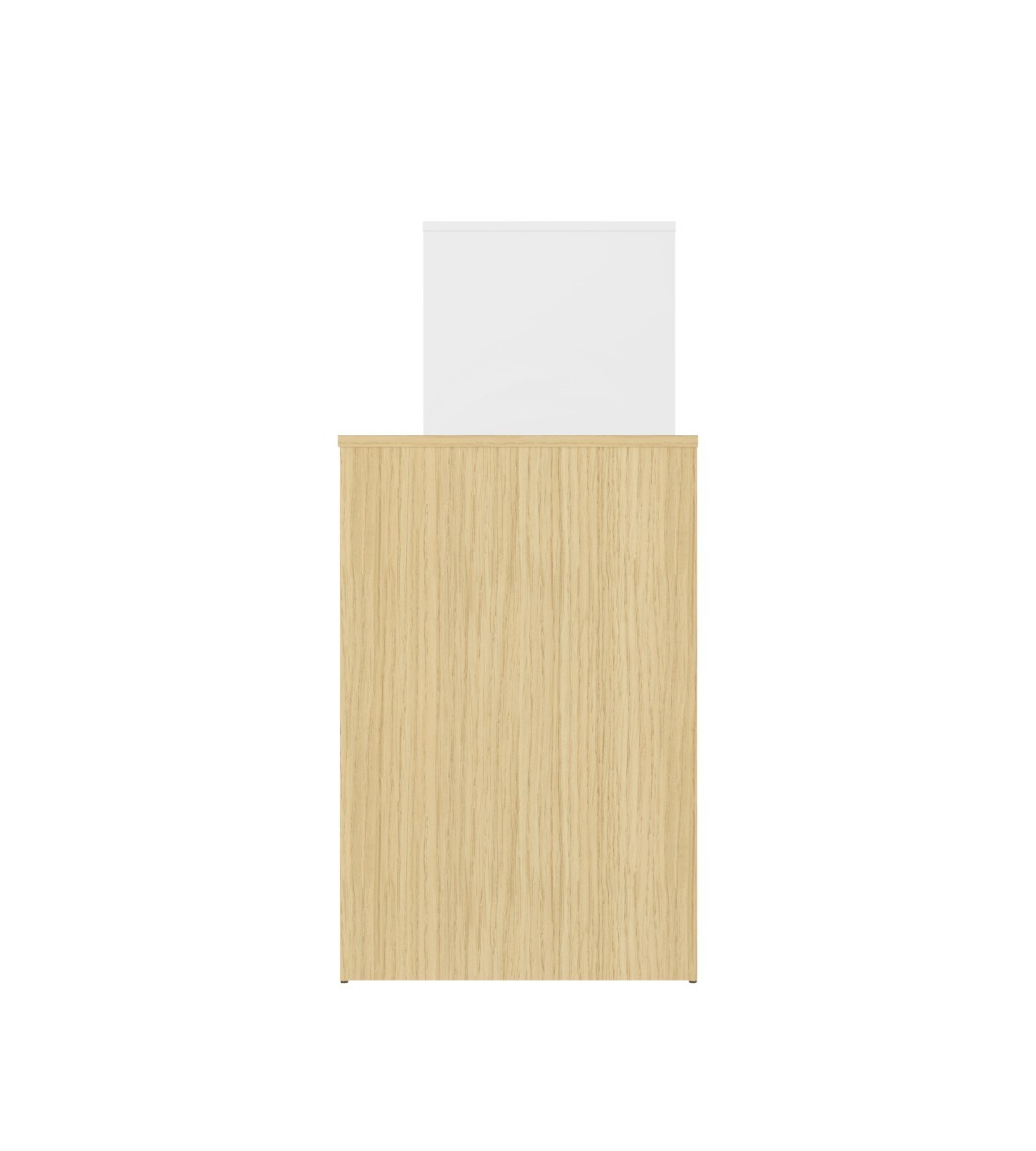 Mitch Light Oak (Melamine) / Pure White Desk | Style Our Home
