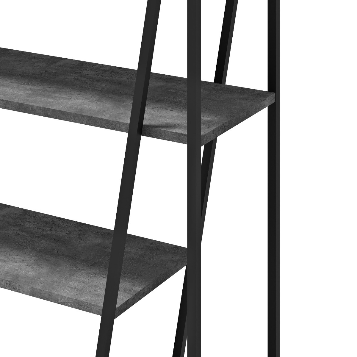 Albi Concrete / Black Metal Bookcase | Style Our Home
