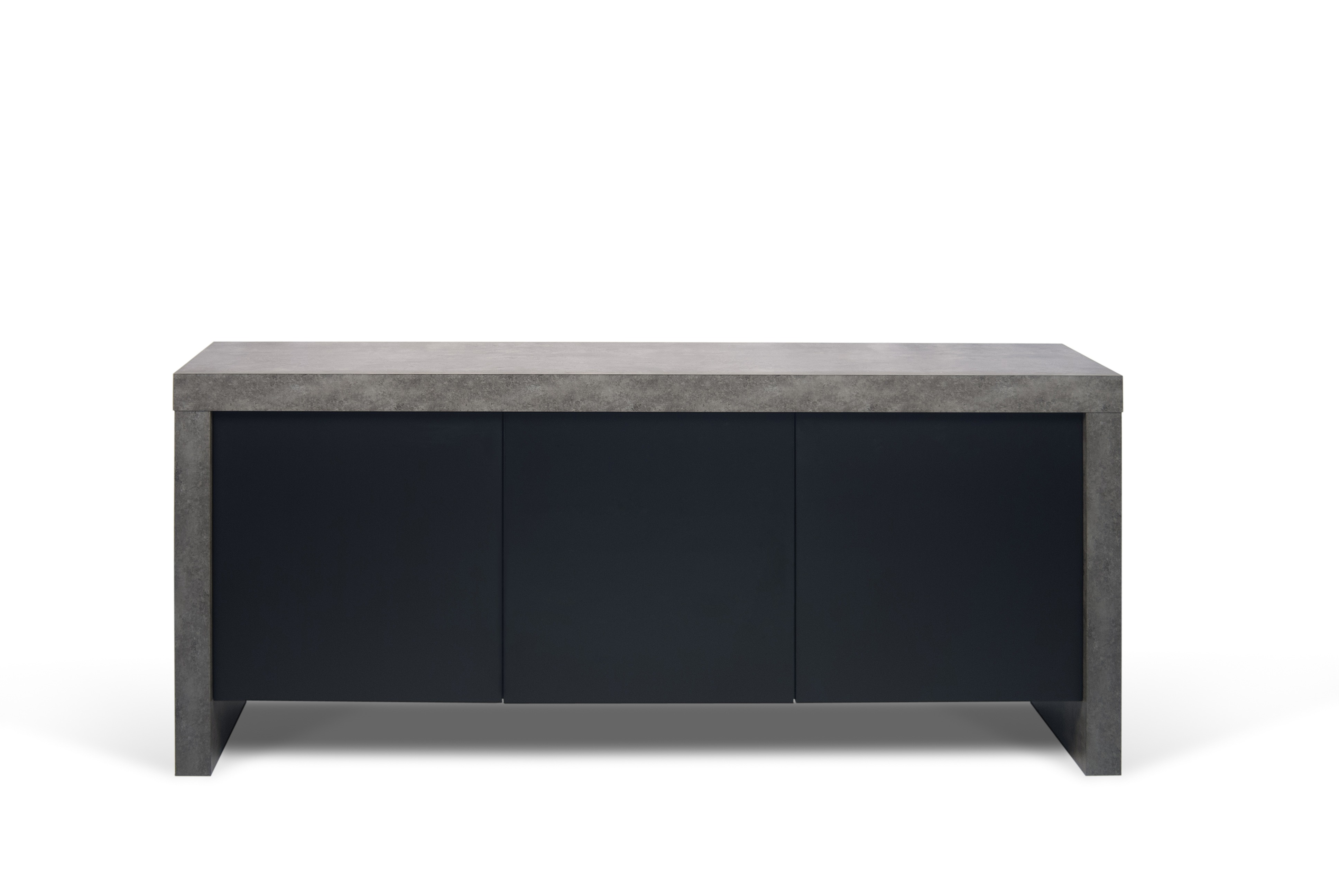 Kobe Concrete & Black 3 Door Sideboard - Style Our Home 