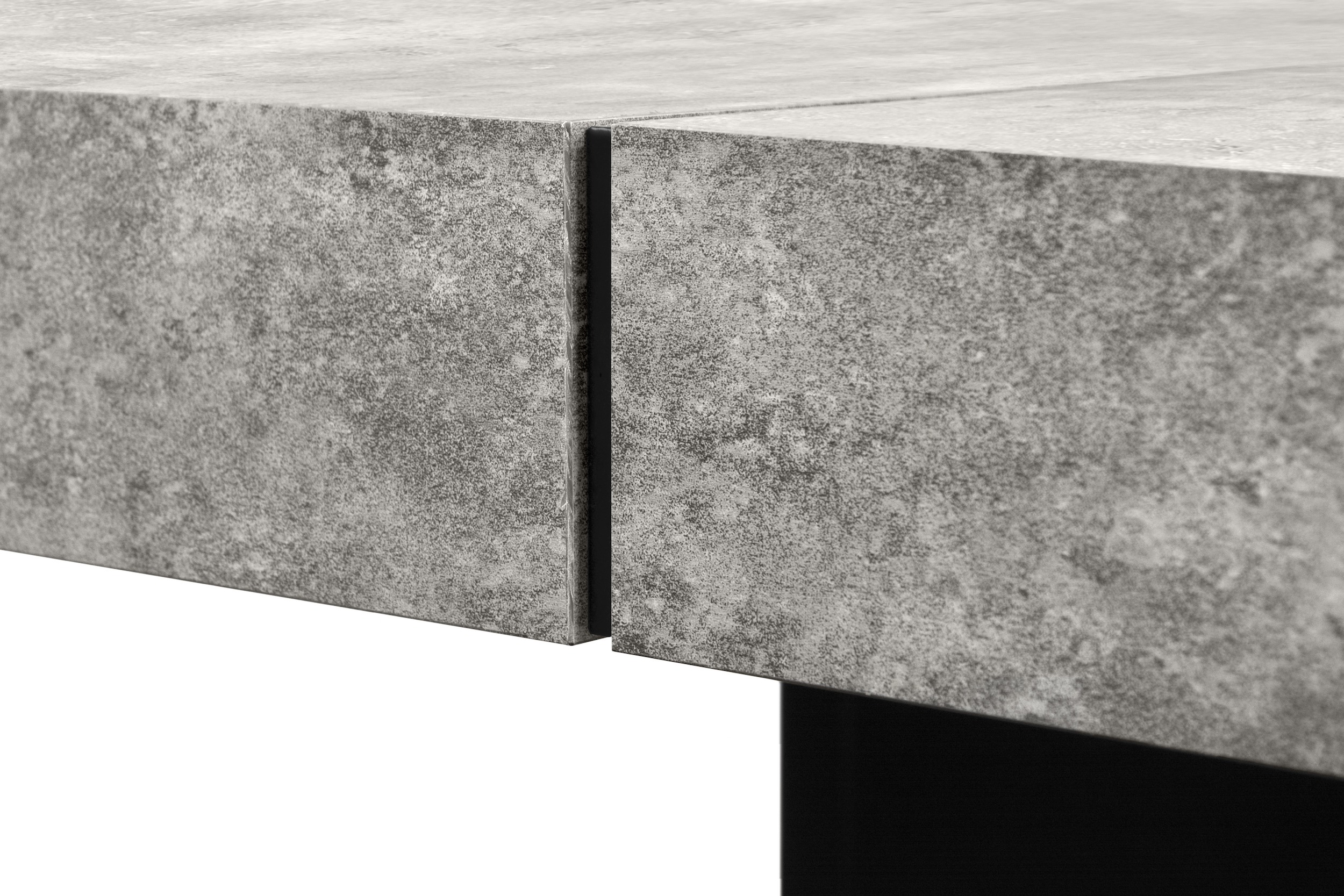 Dusk 130cm Concrete Effect & Black Dining Table