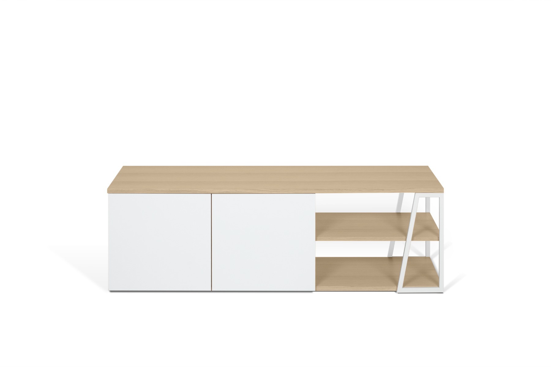 Albi Light Oak / White Metal Tv Stand 145 | Style Our Home
