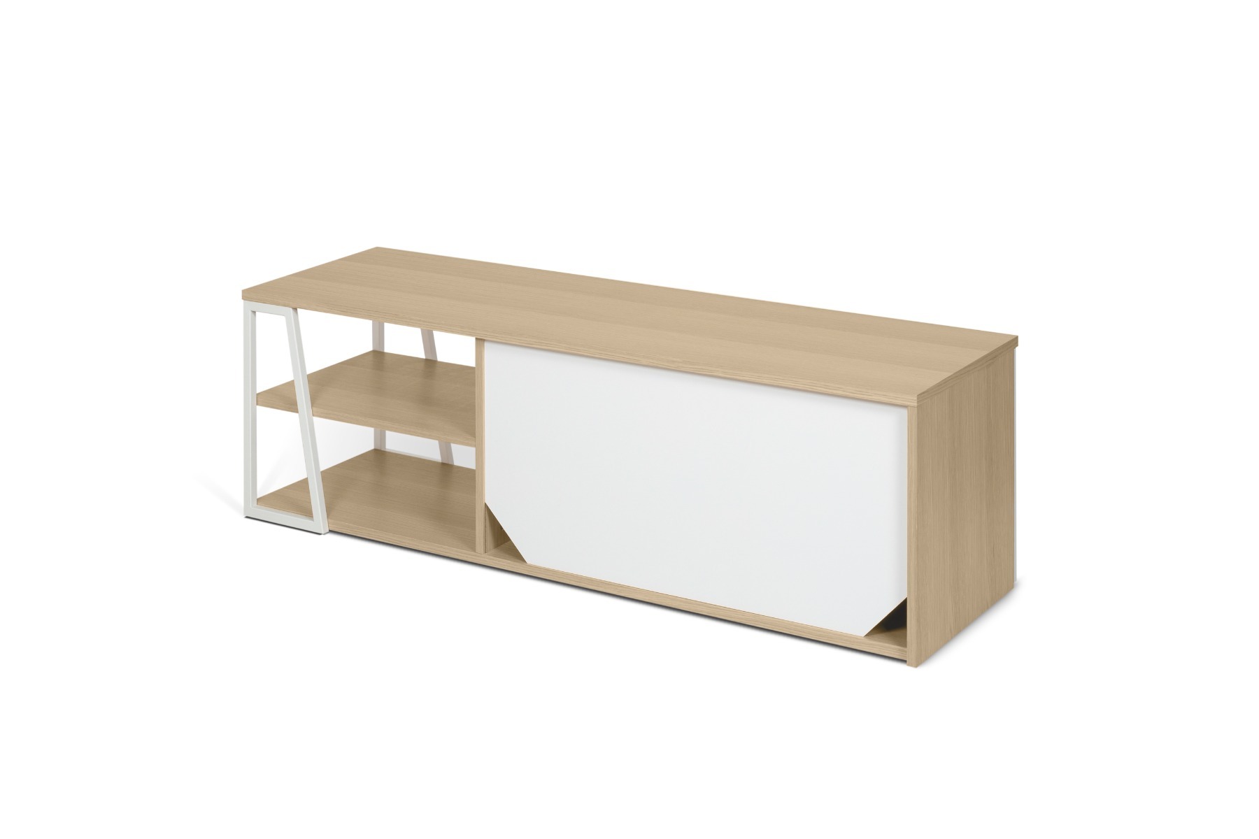 Albi Light Oak / White Metal Tv Stand 145 | Style Our Home
