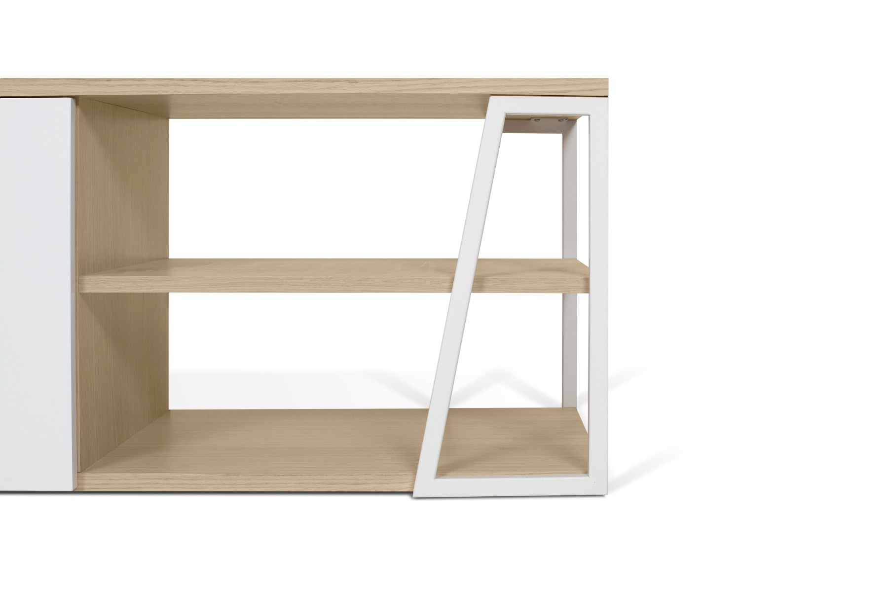 Albi Light Oak / White Metal Tv Stand 145 | Style Our Home
