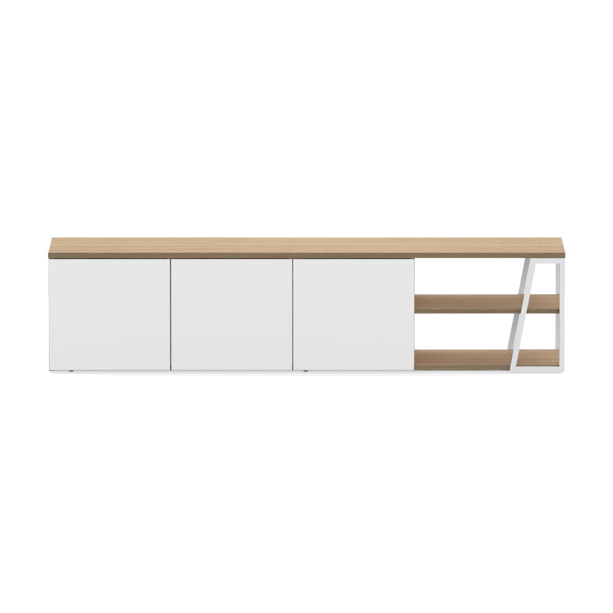 Albi Light Oak / White Metal Tv Stand 190 | Style Our Home
