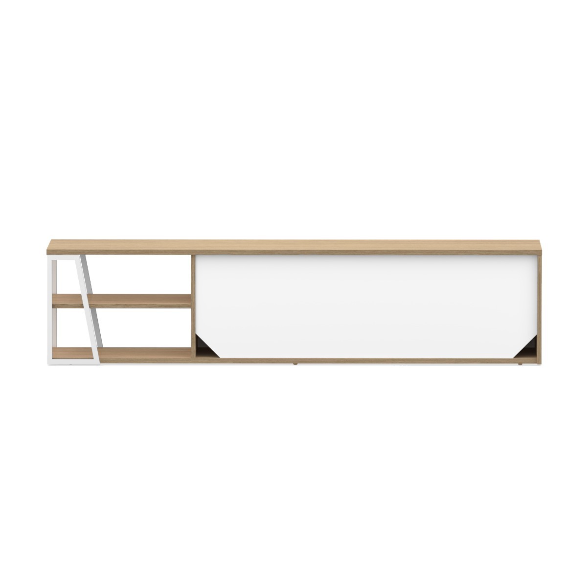 Albi Light Oak / White Metal Tv Stand 190 | Style Our Home
