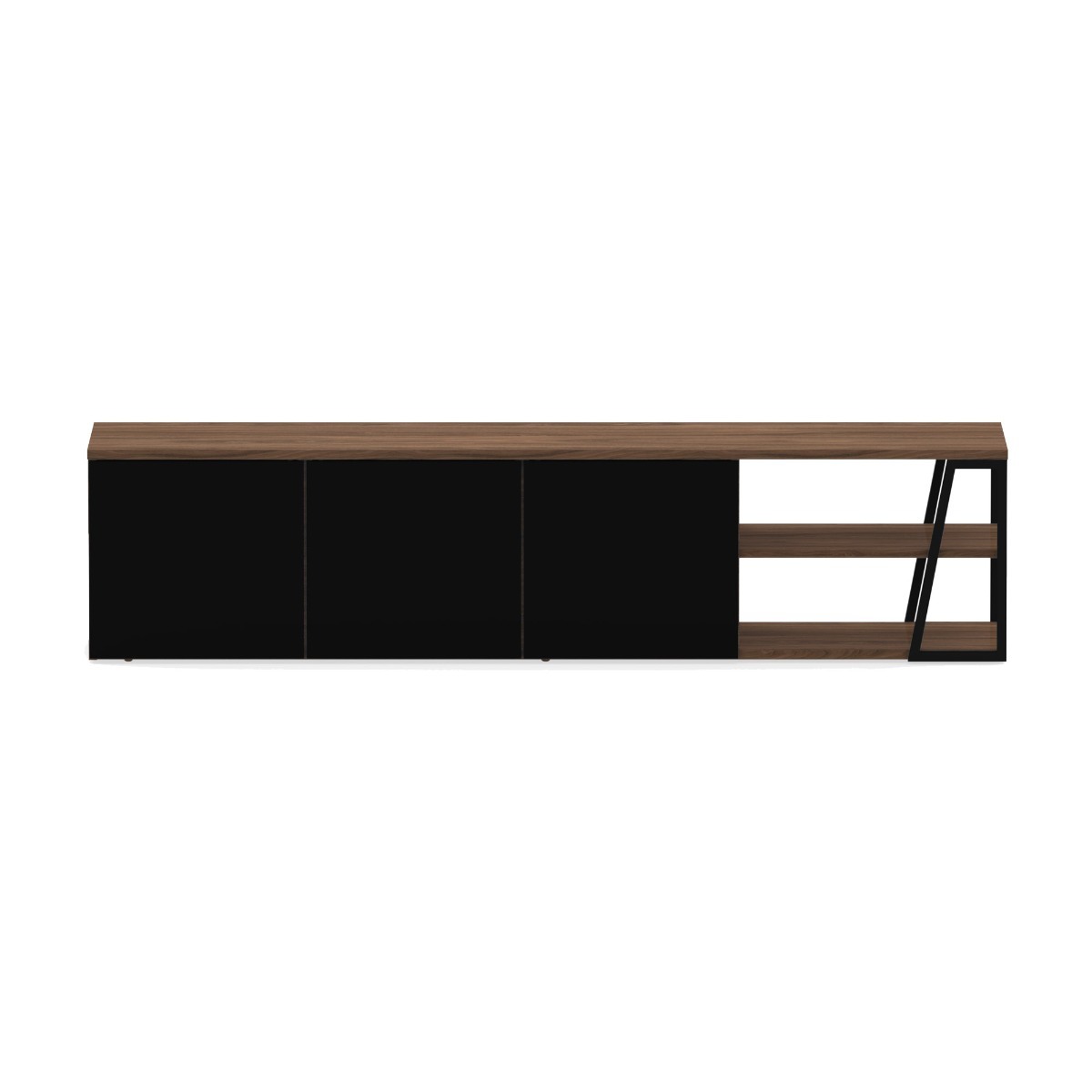 Albi Walnut / Black Metal Tv Stand 190 | Style Our Home
