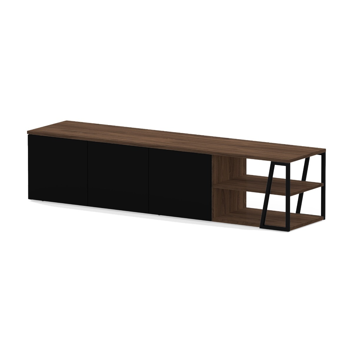 Albi Walnut / Black Metal Tv Stand 190 | Style Our Home
